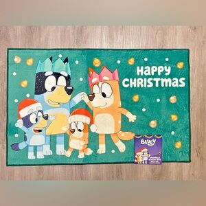 Bluey Christmas Rug 20"x 32" washable soft plush 100 % polyester  NWT
